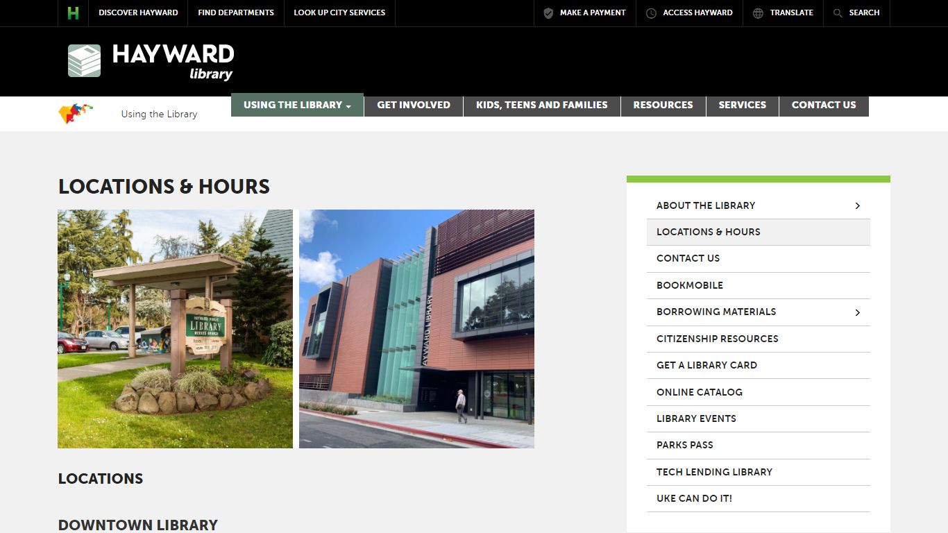 Locations & Hours | City of Hayward - Official website